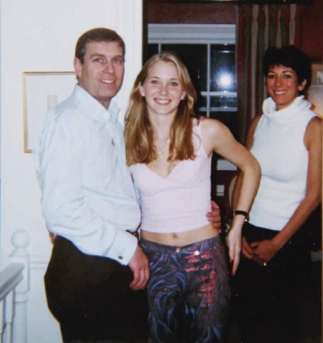 Undated handout photo issued by the US Department of Justice (left-right) of the Duke of York, Virginia Giuffre, and Ghislaine Maxwell. Court documents show that the Duke of York and Virginia Giuffre have reached a "settlement in principle" in the civil sex claim filed in the US. Issue date: Tuesday February 15, 2022. PA Photo. See PA story COURTS Andrew. Photo credit should read: US Department of Justice/PA Wire NOTE TO EDITORS: This handout photo may only be used in for editorial reporting purposes for the contemporaneous illustration of events, things or the people in the image or facts mentioned in the caption. Reuse of the picture may require further permission from the copyright holder.